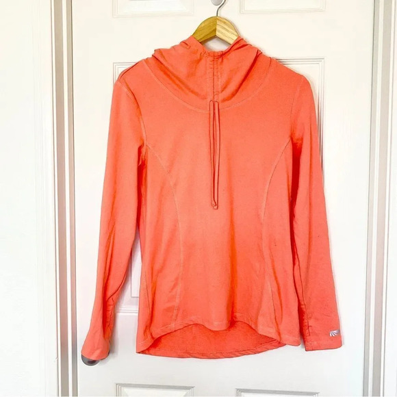 Marika Tops - Marina Tech Athletic Salmon Fitted Hoodie